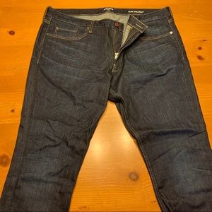 Dark Wash Slim Straight Blue Jeans